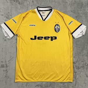 Juventus Jeep Jersey #4 Large Shirt Kit Yellow Black Italia Serie A Futbol‎